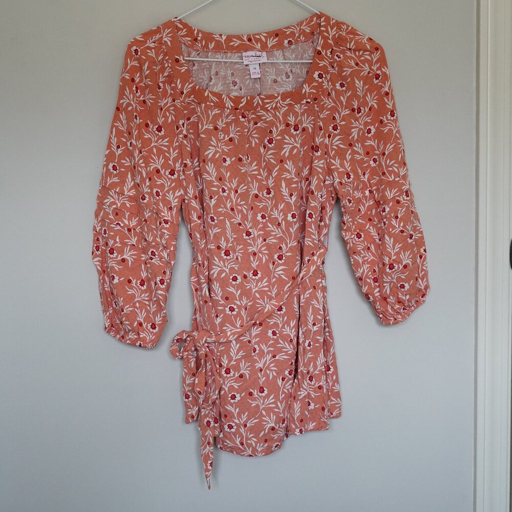 Isabel Maternity Floral Print Flowy Top Size Medium